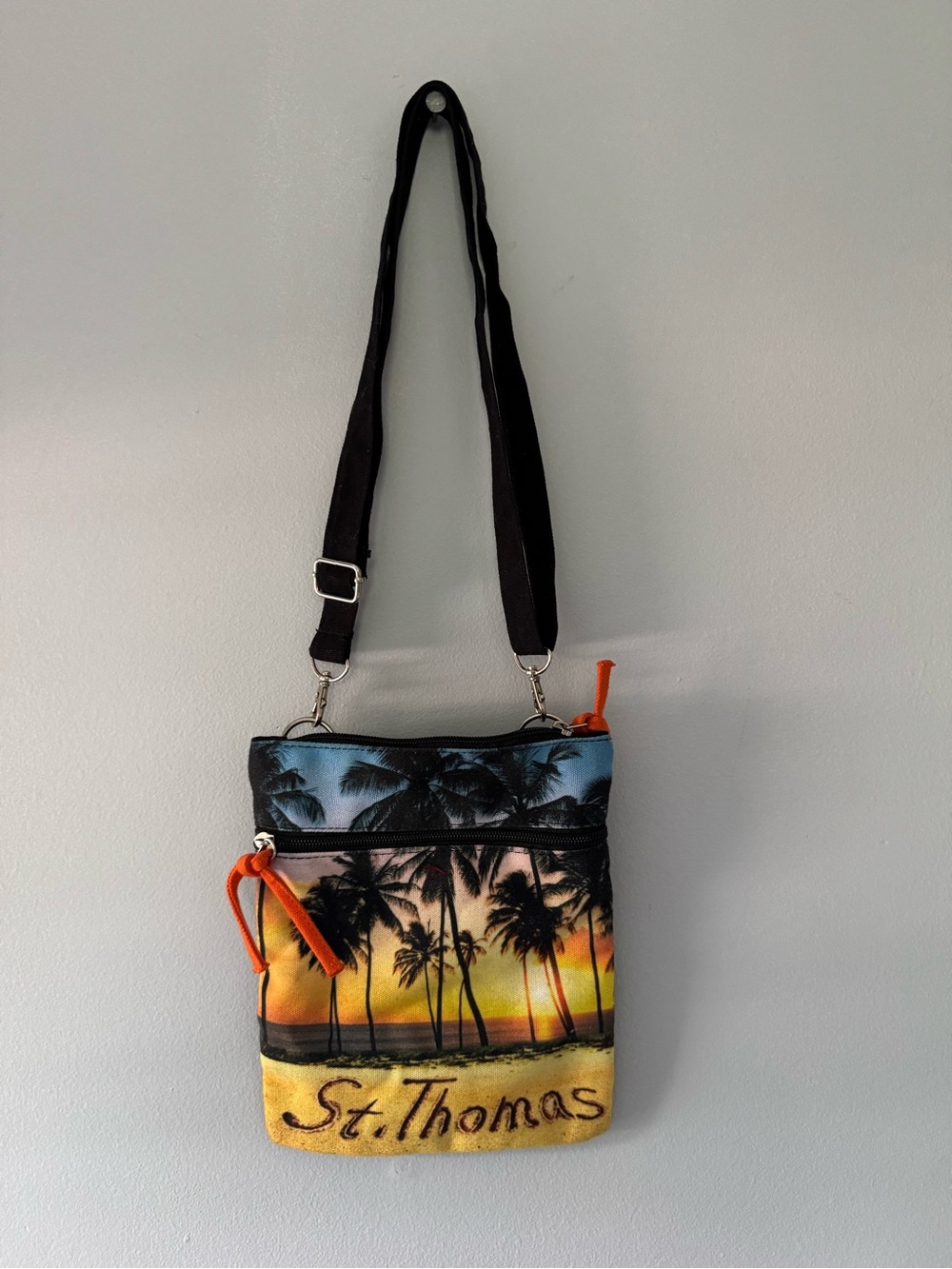 Robin Ruth St. Thomas Sunset Crossbody Bag- Blue, Orange, Yellow, Black